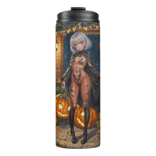 Bouteilles Isothermes Trick or Treater, courageuse fille en costume d'Ha