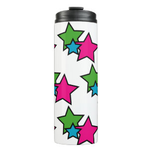 Bouteilles Isothermes Trio d'étoiles néon brillantes Graphique moderne c