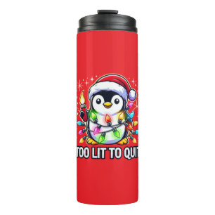 Bouteilles Isothermes Trop de lumière pour arrêter le pingouin de Noël