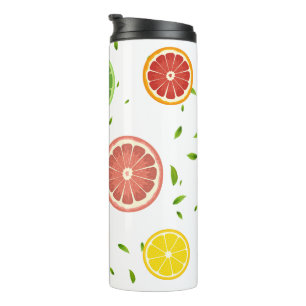 Bouteilles Isothermes Tropical coloré Citrus SUMMER Orange lemon Slice