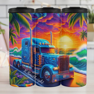 Bouteilles Isothermes Tropical Sunset Semi Truck Océan