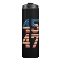 Trump 2024 45 47 Drapeau Américain Vintage Rétro 4