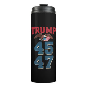 Bouteilles Isothermes Trump patriotique a gagné 45 et 47 Victoire Gagnan