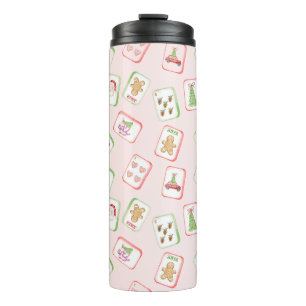 Bouteilles Isothermes Tuiles de Mahjong de Noël