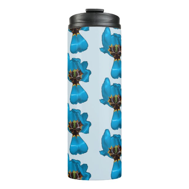 Bouteilles Isothermes Tulipe de Sharon de bleu de ciel (Devant)