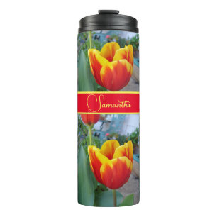 Bouteilles Isothermes Tulipe rouge et jaune Nom des femmes florales