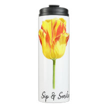 Tulipe rouge et jaune personnalisée