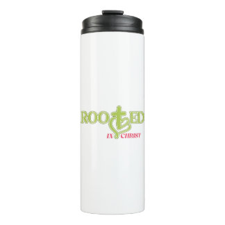 Bouteilles Isothermes Tumbler avec verset biblique enraciné dans le Chri