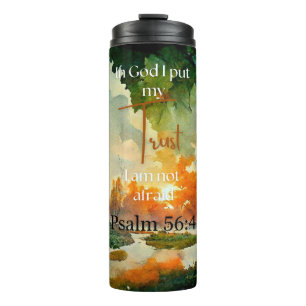 Bouteilles Isothermes Tumbler de verset biblique Paysage aquarelle Chrét