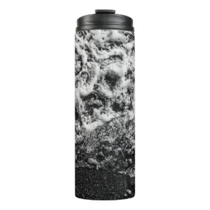Bouteilles Isothermes Tumbler de voyage Vagues océaniques Noir et Blanc