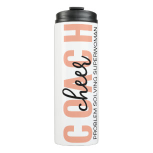 Bouteilles Isothermes Tumbler d'entraîneur de pom-pom girls personnalisé