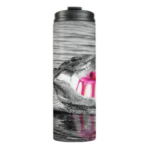 Bouteilles Isothermes Tumbler noir et blanc Alligator et cheesecake