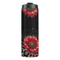 Tumbler poster de animal de tournesol rouge
