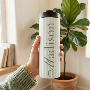 Bouteilles Isothermes Tumbler rayé avec nom personnalisé pour maman et m