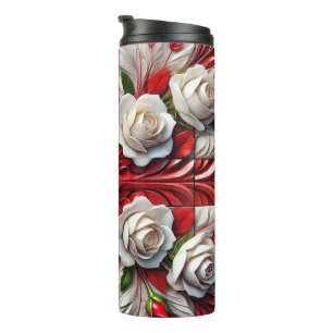 Bouteilles Isothermes Tumbler thermique avec design Rose anglais