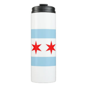Bouteilles Isothermes Tumbler thermique avec drapeau de Chicago, USA