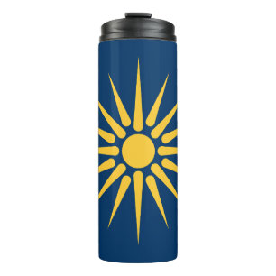Bouteilles Isothermes Tumbler thermique avec drapeau de Macédoine, Grèce