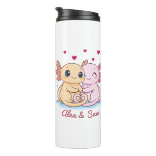 Bouteilles Isothermes Tumbler Thermique Axolotl Saint-Valentin Nom Perso