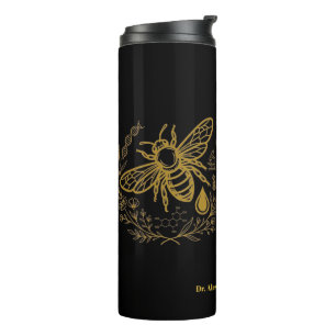 Bouteilles Isothermes Tumbler Thermique Citation Latine ADN Doré Biology