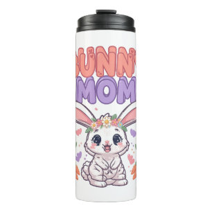 Bouteilles Isothermes Tumbler Thermique Couronne Florale Maman Lapin