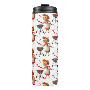 Bouteilles Isothermes Tumbler Thermique Dame Cuisine Cœurs Rouges