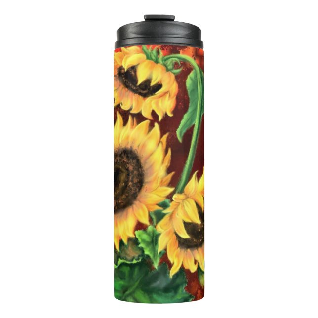 Bouteilles Isothermes Tumbler Thermique des tournesols (Devant)