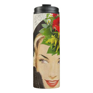 Bouteilles Isothermes Tumbler Thermique Floral Vintage