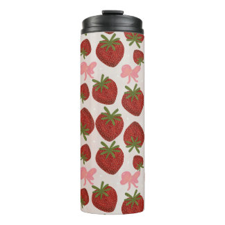 Bouteilles Isothermes Tumbler Thermique Fraises et Rubans