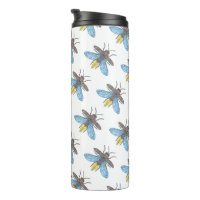 Tumbler thermique - Lucioles (motif blanc)