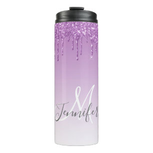 Bouteilles Isothermes Tumbler Thermique Pailleté Violet Goutte à Goutte