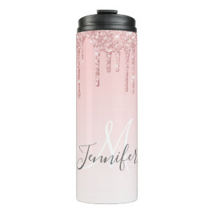 Bouteilles Isothermes Tumbler Thermique Rose Pailleté Coulé
