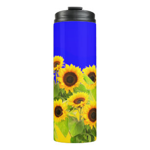 Bouteilles Isothermes Tumbler thermique tournesol avec l'Ukraine couleur
