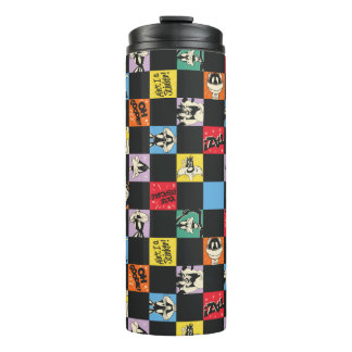 Bouteilles Isothermes TUNES LOONEY™ en noir et blanc en Checker coloré
