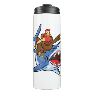 Bouteilles Isothermes Turquie équitation requin Thanksgiving Cadeau pour