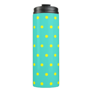 Bouteilles Isothermes Turquoise bleu Jaune Pois