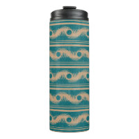 Turquoise et Caramel Spiral Motif géométrique rayo