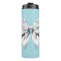 Turquoise œuf de merle bleu grand nœud blanc maria