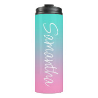 Turquoise Turquoise et rose Ombre