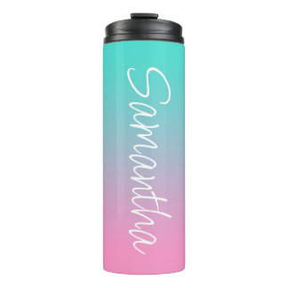 Bouteilles Isothermes Turquoise Turquoise et rose Ombre