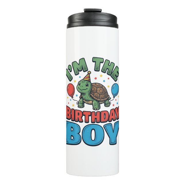 Bouteilles Isothermes Turtle garçon d'anniversaire conception de chemise (Devant)
