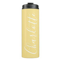 Typographie Chic Script Nom Personnalisé Jaune