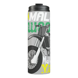 Bouteilles Isothermes Typographie du nom de la moto-cycliste Dirt Couleu