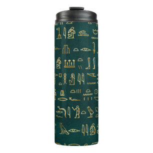 Bouteilles Isothermes Typographie égyptienne des Hiéroglyphes d'or