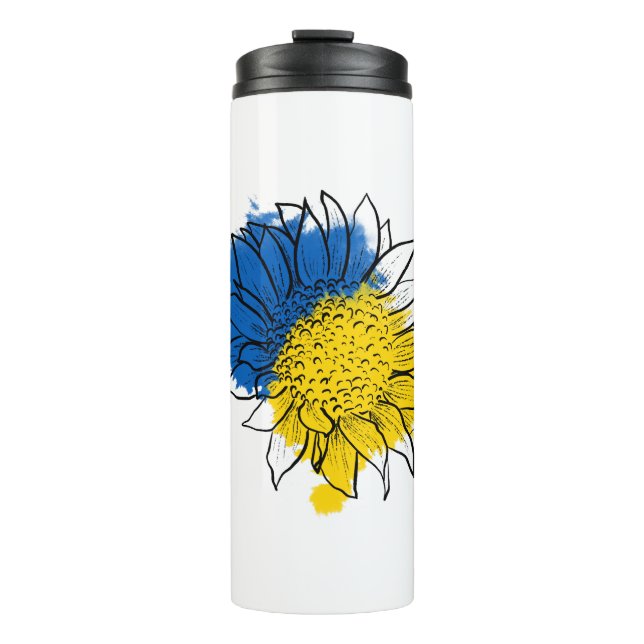 Bouteilles Isothermes Ukraine Blue and Yellow Sunflower Support (Devant)