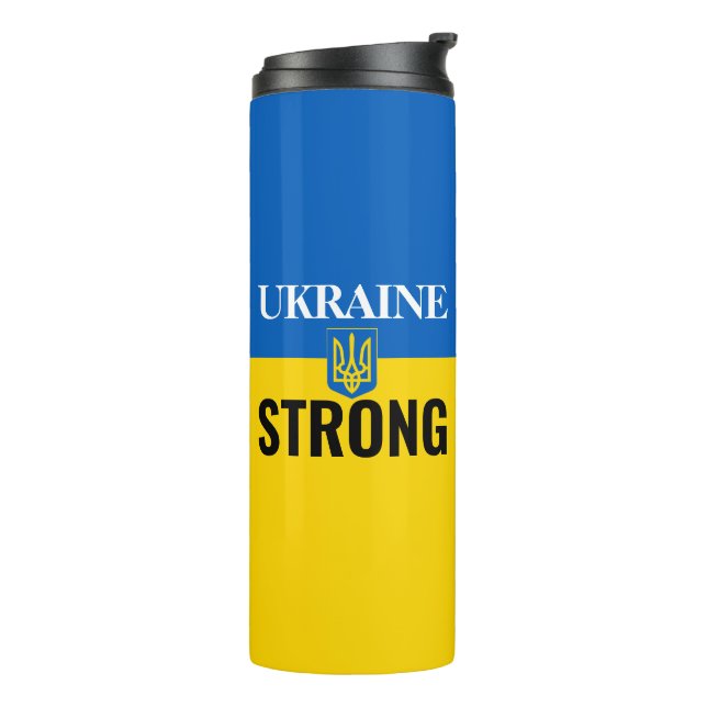 Bouteilles Isothermes UKRAINE STRONG ou votre message (Tourné sur la gauche)