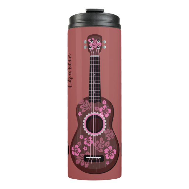 Bouteilles Isothermes Ukulele nom personnalisé tumbler (Devant)