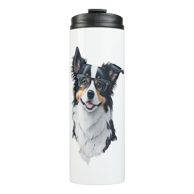 Bouteilles Isothermes Un chien mignon Bordure Collie (Devant)