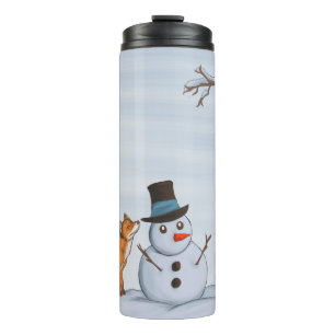 Bouteilles Isothermes Un Jour De Neige Calme