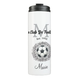 Bouteilles Isothermes un monogramme de club de football est, année coupe