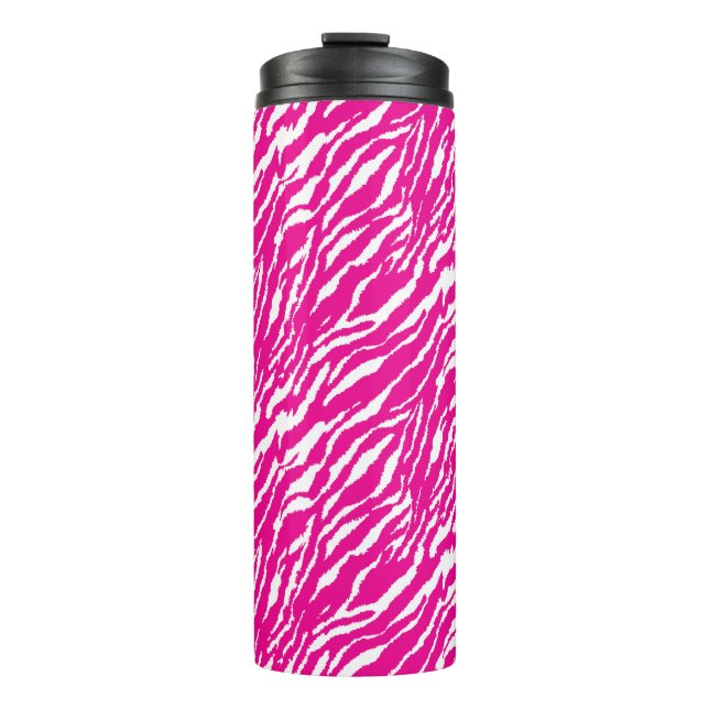 Bouteilles Isothermes Un motif floral complexe en rose et blanc, art (Devant)